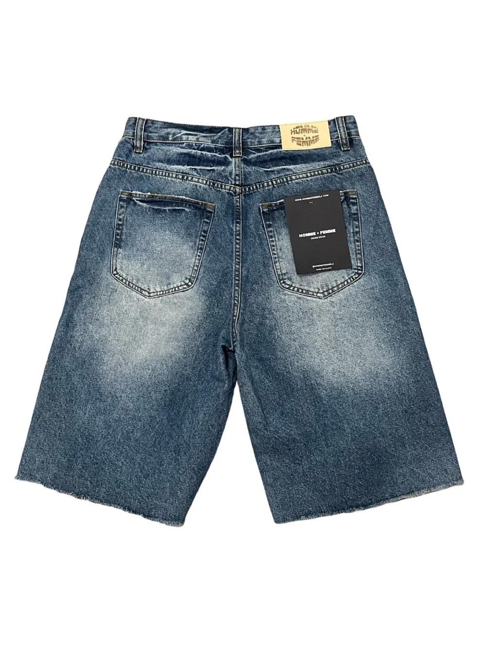 HOMME + FEMME Maison Crest Denim Shorts